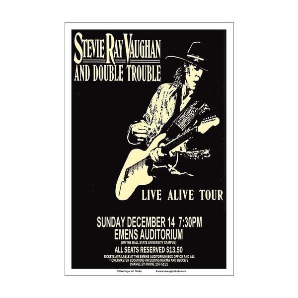 Raw Sugar Art Studio Stevie Ray Vaughan 1986 Ball State