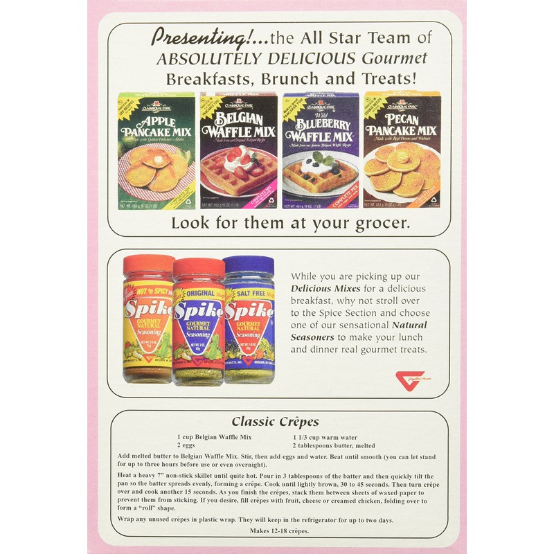 Classique Fare 6 Piece Fare Belgian Waffle Mix,16 Ounce (Pack
