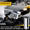 pgroup 1/4" Drive Deep Socket Set, 11PCS Metric Size Socket
