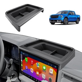 2026 Maverick Dash Console Organizer - Behind Screen Organizer For 2025-2026 Ford Maverick/Hybrid(XL/XLT/Lobo/Lariat/Tremor) Accessories Dashboard Storage Behind 13.2-Inch Screen Center Console