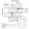 STICKGOO Subway Tile Peel and Stick Backsplash, Glossy White Marble