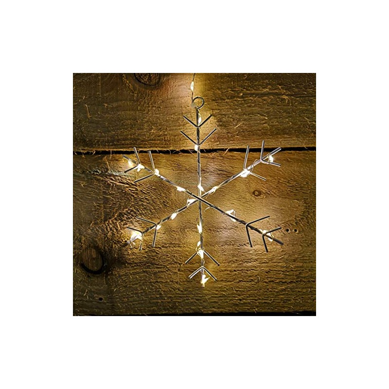 Premier Decorations 1.2m x 1.2m Pin Wire Snowflake V Curtain