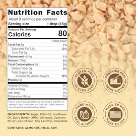 Snackathon Toffee Bits, Coarse Grind, 5 OZ Resealable Bag, Sweet & Crunchy Butter Toffee Pieces for Ice Cream Topping, Baking & Desserts, Made in USA