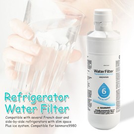 Refrigerator Water Filter, LT1000p Water Filter Replacement for Kenmore9980, Universal External Replaceable Fridge Water Filter Home Remover White(Size:2pcs/Set)