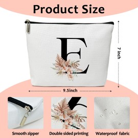 haipino Make up bags for women, Small makeup bag for travel, Bridesmaid gifts for wedding day, Stuff bags for travel, Small makeup pouch for purse, Girls Weekend Gifts（Letter-E