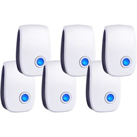 Ultrasonic Pest Control Electronic Pest Repellent Plug in Indoor Sonic Repellent for Rodents Cockroach Bug Roach Insects Mice Mouse Spiders Mosquitoes (6 Pack)
