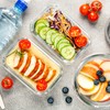 VERONES 10Pack Glass Meal Prep Containers, Airtight Glass Lunch Containers,Stackable