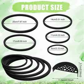 Shrimp Breeding Protector, with 5pcs Floating Plant Ring Plastic Shrimp Cave Hideout EVA Fish Feeding Corral Rings for Fish & Shrimp Tank Aquarium Tunnel (Black)