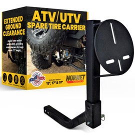 Hornet Outdoors ATV/UTV Spare Tire Mount U-4047 | UTV or ATV Hitch Receiver | Hitch Spare Tire Carrier | Fits 2" Receiver, 15" Length | Made in USA | Quick Release Pin & High Ground Clearance