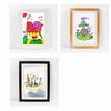 Wooden photo frame table oil painting storage box Kids Art