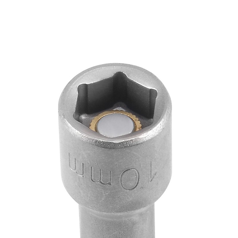 uxcell 2 Pcs 1/4" Quick-Change Hex Shank 10mm Magnetic Nut