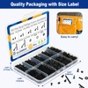 Kernmax 1120Pcs M3 Countersunk Screws Kit, M3 Flat Head Screws,