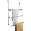 iDesign York Metal Over the Shower Door Towel Rack, Hooks