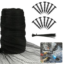 Pond Netting Shield for Leaves,Protects Koi Fish from Birds Cats Predators,Durable Mesh Protective Cover for Pool Farm Orchard Veggie Garden (14.1x14ft)