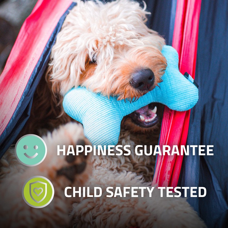 PLAYOLOGY Plush - Squeaky Bone - Large - Engaging All-Natural