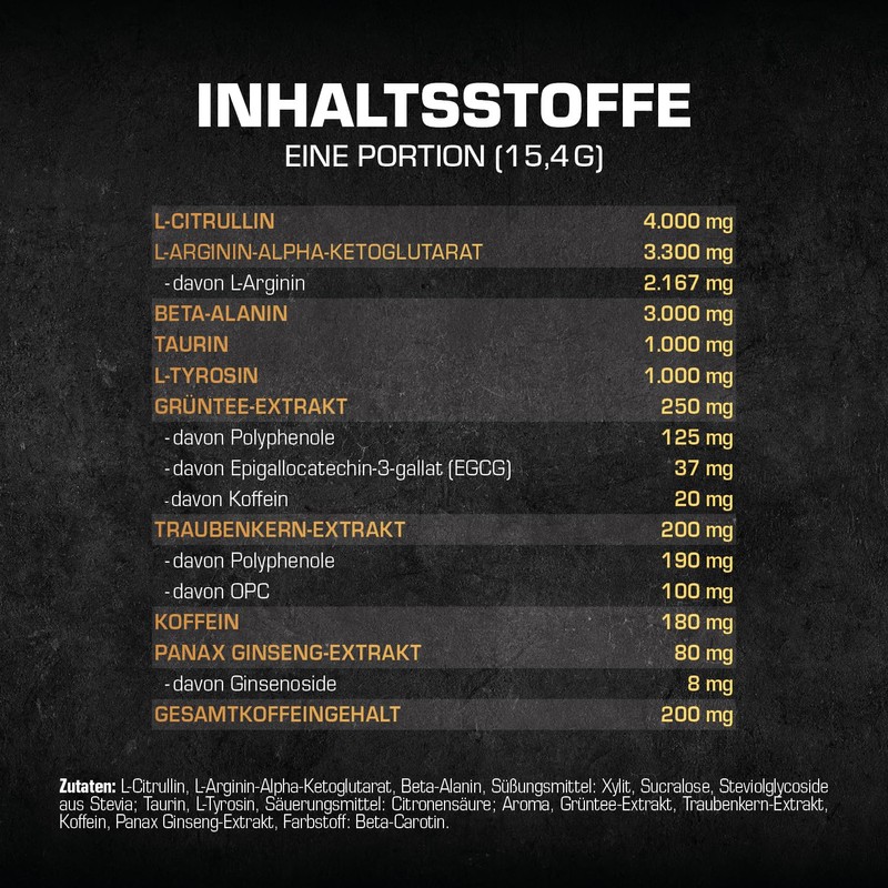 OS NUTRITION Götterpuls Premium Pre Workout Orange, Powder, 308 g