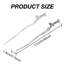 DHWEKU 2 pieces women's hair sticks, retro hair sticks, hair sticks for long hair, beautiful and elegant, holds the hair firmly, suitable for hair styling design, for decorative hair, firm hairstyle
