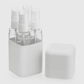 Multifunctional Travel Bottle Set - 4-in-1 Kit with 50ml Size Spray Bottle, Lotion Container, TSA Approved & Reusable Travel Essential Suitable for Storing Lotions, Perfumes, Etc