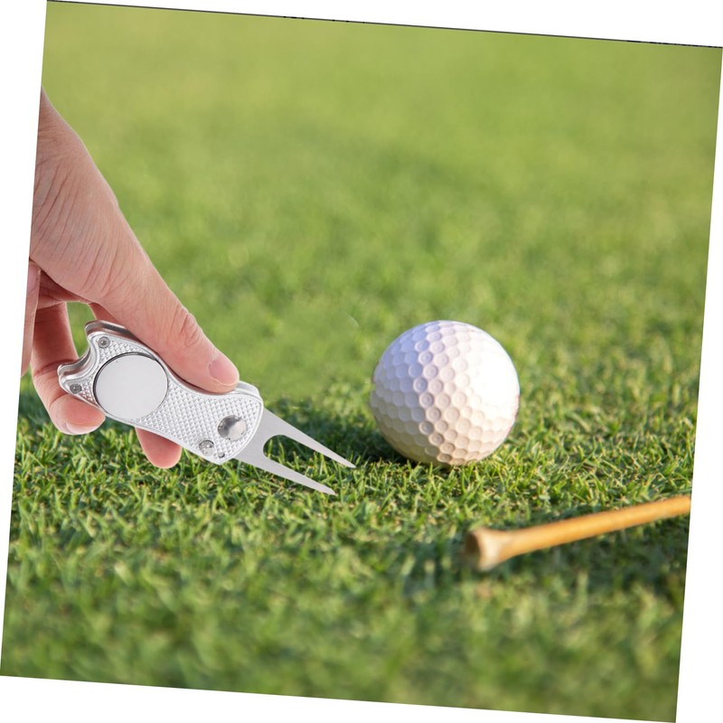 KOMBIUDA Foldable Golf Divot Repair Tool Fork for Quick Repairs