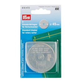 Prym Spare Blades for Rotary Cutter, Stainless Steel, Black, 5x5x1 cm (45 mm)