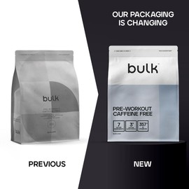 Bulk Pre Workout Caffeine Free, Sour Apple, 500 g, 21 Servings, Packaging May Vary