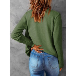 Dokotoo Fall Clothes for Women Early Fall Fashion Casual Comfort Wool Blend Cashmere Cardigan Sweaters Coats V Neck Long Sleeve Button Up Oversized Sweaters for Women Knit Hollow Out Clothing Green M