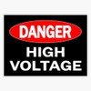 Danger High Voltage Red White Black Vinyl Sticker Waterproof Bumper