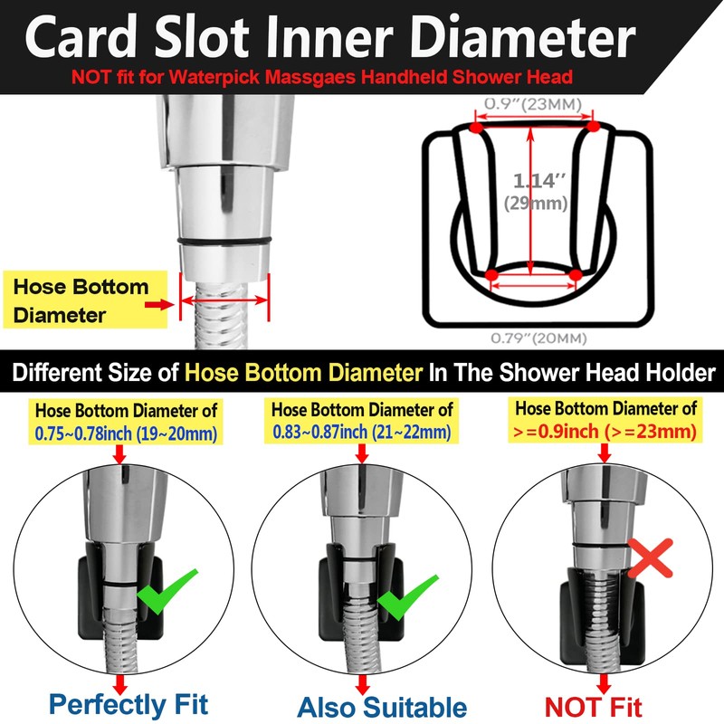 Shower Head Holder All Meta lHandheld Shower Wand Bracket Adhesive