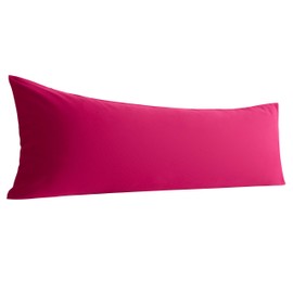Organictune Body Pillow Cover Microfiber Long Pillow Case Breathable Soft Shrinkage and Fade Resistant Pillowcase with Envelope Closure (Magenta,20x54 Inches)