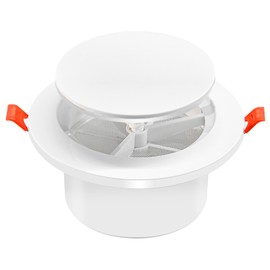 Weiworld 4 Inch Adjustable Round Air Vent Spring Loaded, ABS Soffit Exhaust Vent Cover Built-in Mesh Screen Ceiling Wall Air Diffuser for HVAC Living Room Kitchen Office Ventilation, White