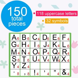 150 PCS Large 7" Bulletin Board Letters Set,Spring Easter Classroom Alphabet Cutout Letter for Bulletin Board Display Home School, A Great Helper to Inspire Students' Learning Interest