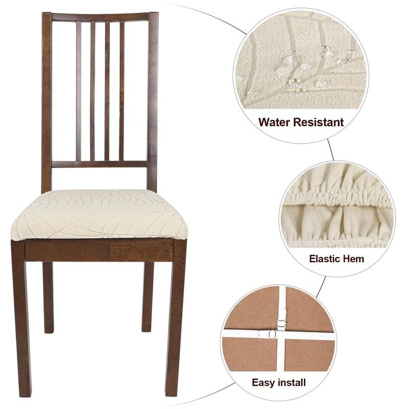 SearchI Waterproof Seat Covers for Dining Room Chairs Stretch Jacquard