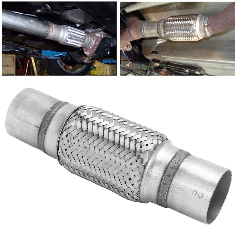 Stainless Steel Exhaust Flex Pipe, 57 x 250 mm, Double