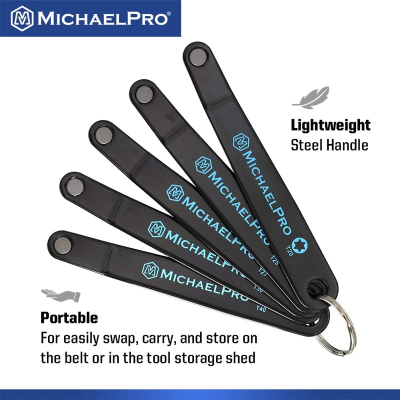 MichaelPro 5-Piece Ultra Low Profile Offset Screwdriver Set, Slim Profile