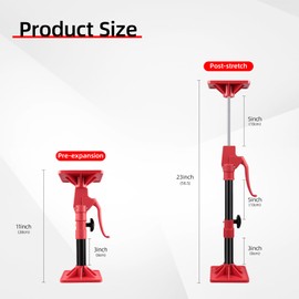 NOEAIKE Cabinet Jack Support Pole,2-Pack 11-23 Inch Steel Adjustable Quick Support System Rod,Telescopic Third Hand Tools with 200lbs Capacity for Installing Cabinets/Lifting Drywall