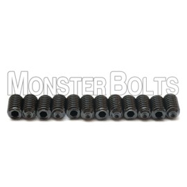 MonsterBolts - #4-48 x 3/16" (Fine Thread) Guitar Saddle Bridge Height Adjustment Screws for 2008 and up Fender American series, Black, 12 Pack