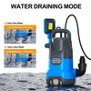 PANRANO Submersible Water Automatic Sump Pump 3/4HP Clean/Dirty Water Removal