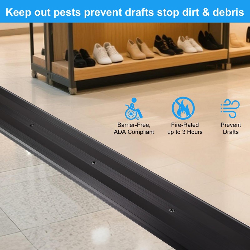 Orechic 5″Wide Sturdy Thicken Aluminum Threshold Strip, Stylish Floor Transition