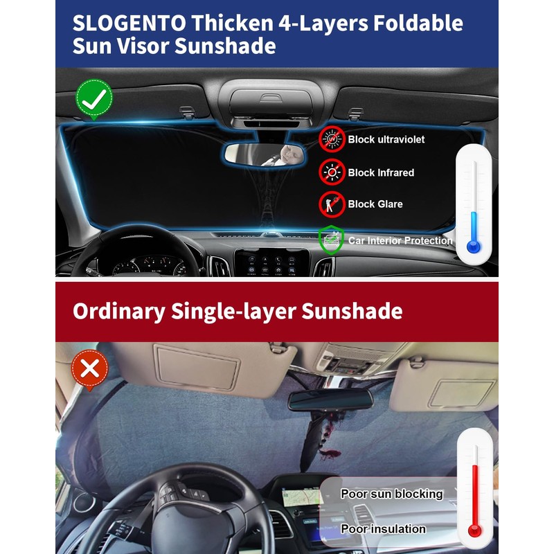 Sun Shade Windshield Sunshade for Pacifica Accessories Window Sun Shield