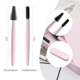 Eyebrow And Eyelash Brush Reusable With Case, Makeup Kit, Makeup Brushes Set, Reusable Cosmetic Brush Makeup Tool, Profesional Brush Makeup Comb (Blue)