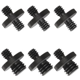 Nutmanel Microphone Stand Adapter, Thread Adapter Tripod Thread Adapter Threaded Sleeve Tripod Screw Adapter 1/4 Inch Male to 1/4 Inch Male Screw 1/4 Inch Male to 3/8 Inch