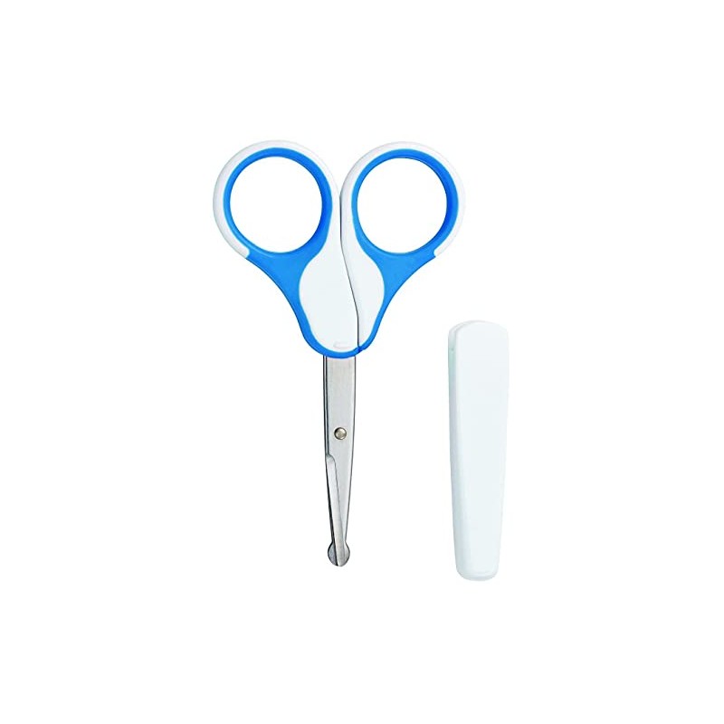 Baby Scissors with Protective Cap Nail Scissors 33338 Blue/White SL