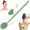 GEENOA Adjustable Silicone Back & Face Scrubber Set, 16''-24'' Extendable