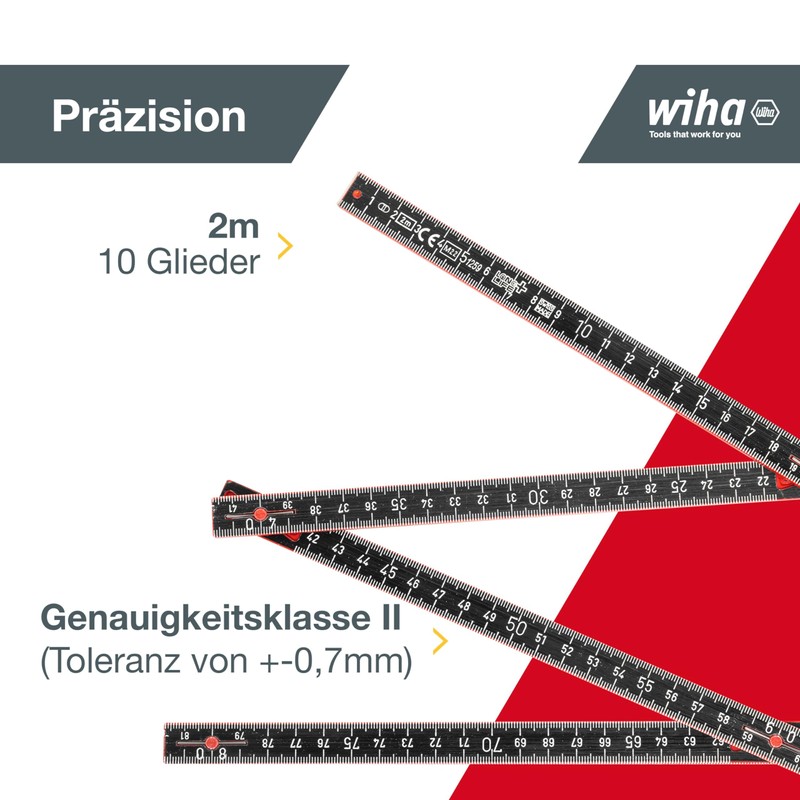 Wiha Longlife Plus Composite Folding ruler - 2 m -