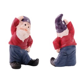 Fayemint 5 Pieces Garden Gnome Funny Cheeky Garden Gnome Gnome Garden Statue Resin Garden Gnome Craft for Lawn Decoration Garden Accessories Table Decorations
