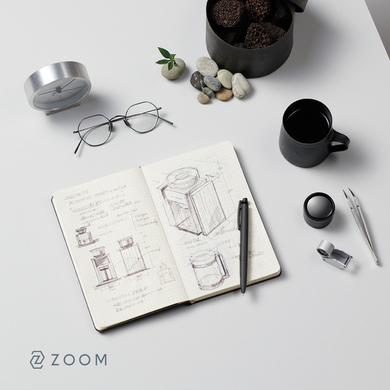 ZOOM C1 Mechanical Pencil, 0.5 mm, Full Black, Stylish, Popular,