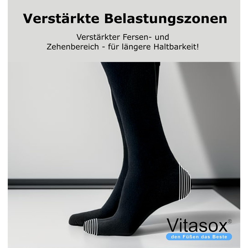 Vita Sox Stützkniestrümpfe Travel Knee Socks Cotton Unisex Support Stockings