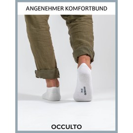 Occulto Men's Basic Trainer Socks Pack of 10-20 (Model: Alex), 10 x white., 39 - 42