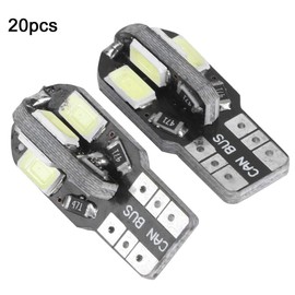 Acouto - 20 Bombillas de cuña, 8 Luces LED T10 para el Lado del Coche, para Canbus T10 194 168 W5W 5730