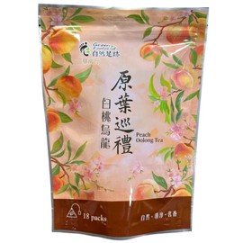 Green Footprint Peach Oolong Tea |18 Tea Bags | Product of Taiwan | Refreshing, Promote Digestion, Freshness of White Peach and Aromatic Taste of Oolong Tea